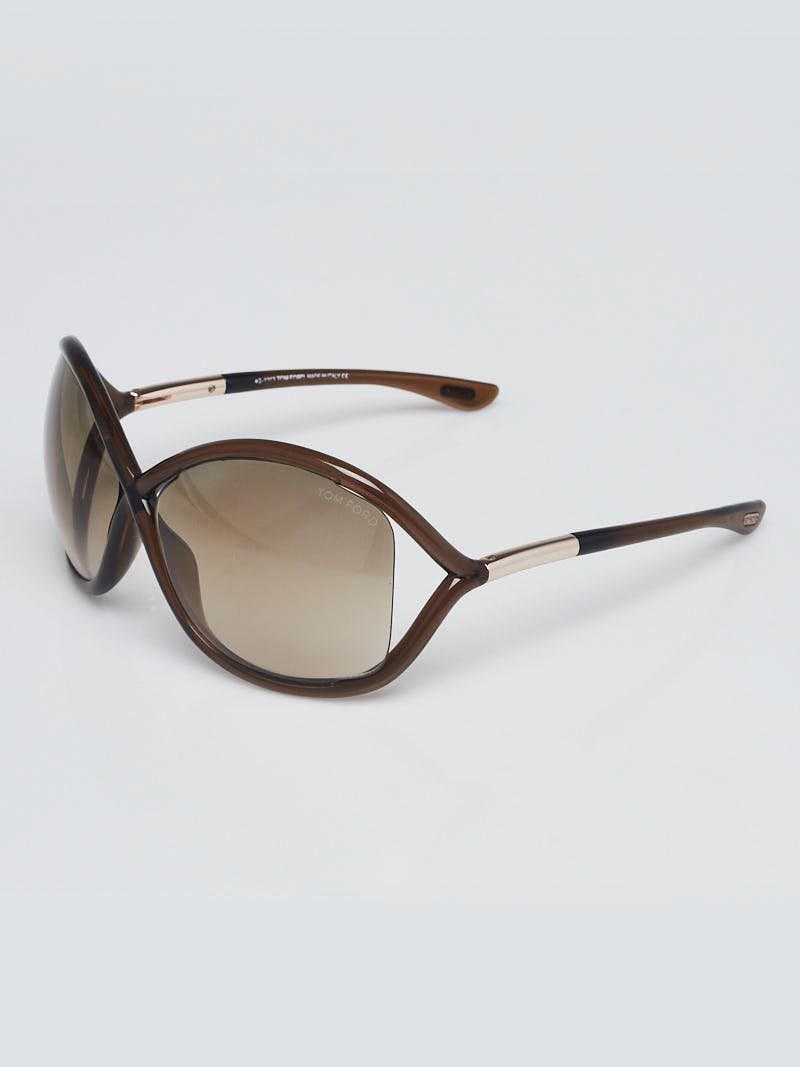 Tom Ford Brown Frame Gradient Tint Whitney Sunglasses