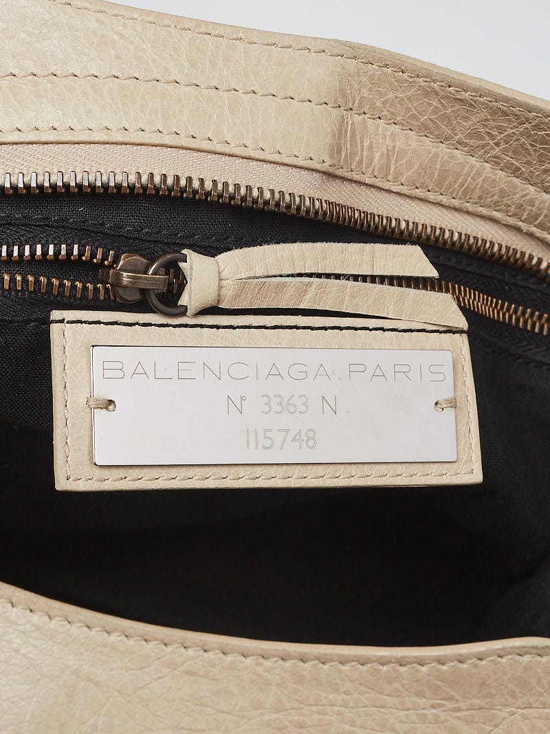 Balenciaga Praline Lambskin Leather Motorcycle City Bag | Yoogi's