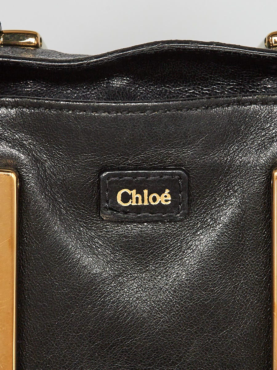 Chloe Black Leather Medium Ethel Satchel Bag | Yoogi's Closet