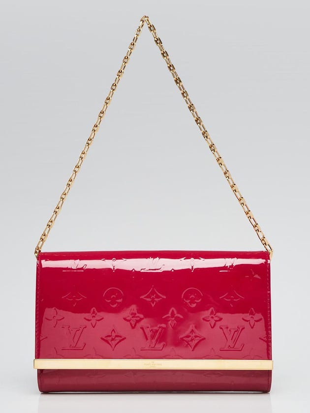 Louis Vuitton Rose Pop Monogram Vernis Ana Clutch Bag