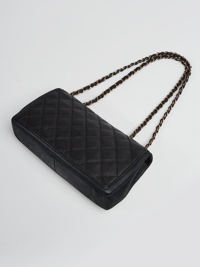 Chanel Black Quilted and Iridescent Calfskin Leather Sheriff Star