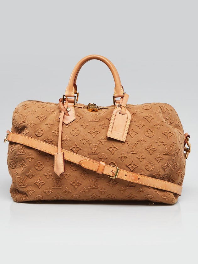 Louis Vuitton Limited Edition Caramel Monogram Stone Speedy Bandouliere 35 Bag
