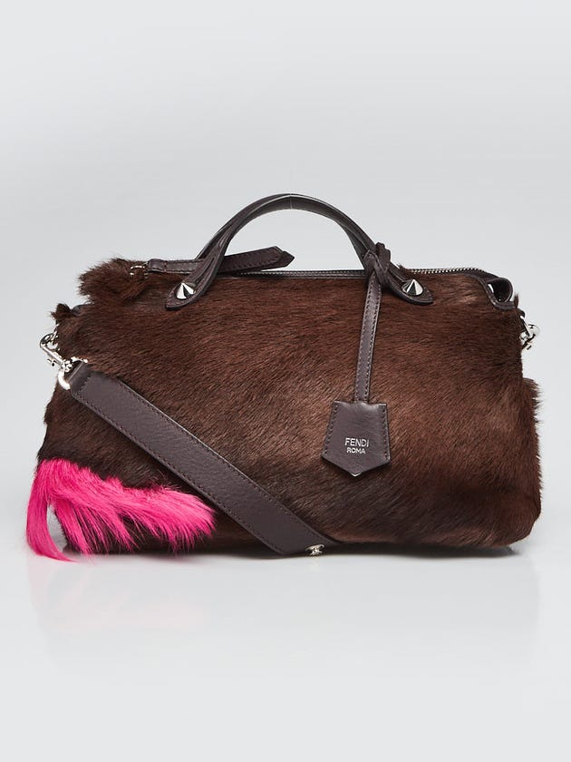 Fend Brown/Pink Pony Hair Small By The Way Bag 8BL124