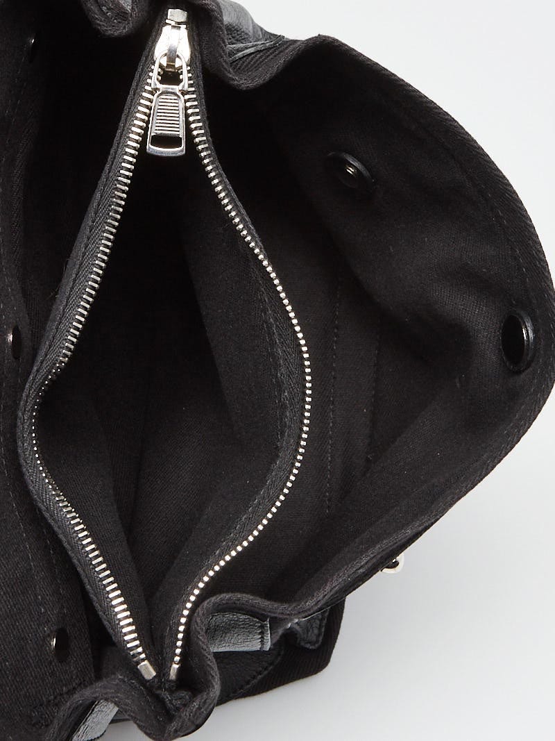 Yves Saint Laurent Black Leather/Canvas Small Muse Two Bag