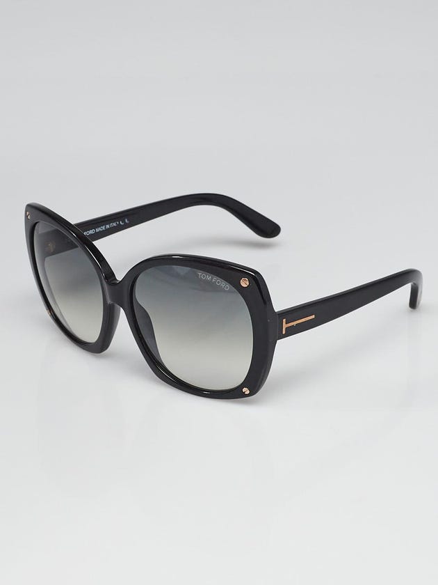 Tom Ford Black Oversized Acetate Frame Gradient Tint Gabriella Sunglasses -TF362
