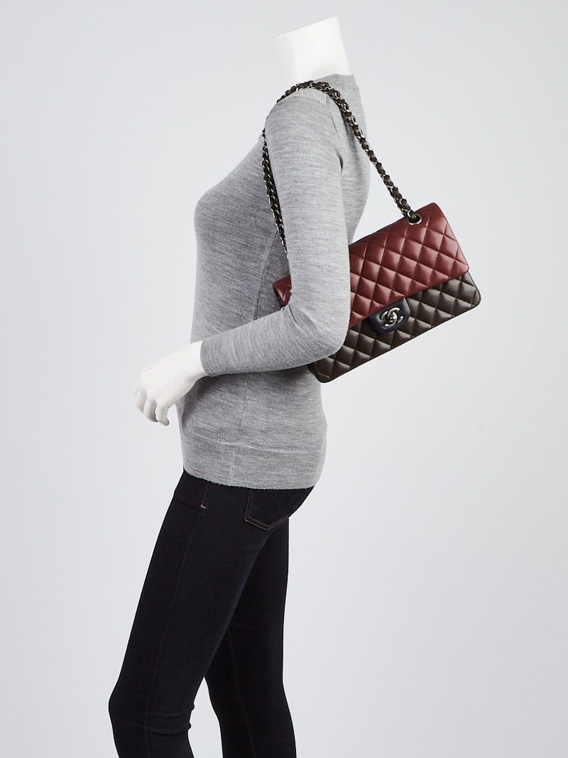 Chanel Tri-Color Quilted Lambskin Leather Paris-Edinburgh Classic Medium Double  Flap Bag - Yoogi's Closet