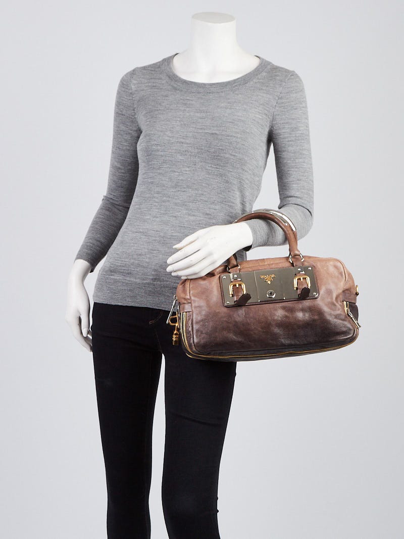 プラダ/PRADA/グッチ/ヴィトン/バレンシアガ Natural Crochet Prada Brique Bag | PRADA