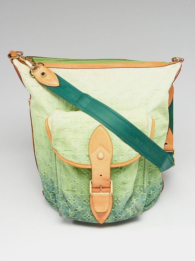 Louis Vuitton Limited Edition Vert Denim Monogram Denim Sunburst PM Bag