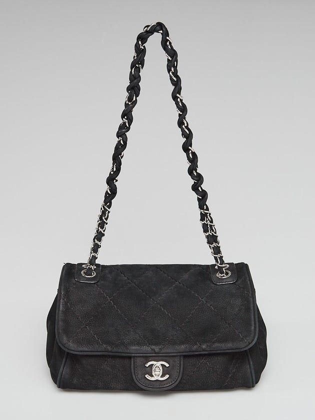 Chanel Black Suede Ultimate Stitch Accordion Flap Bag