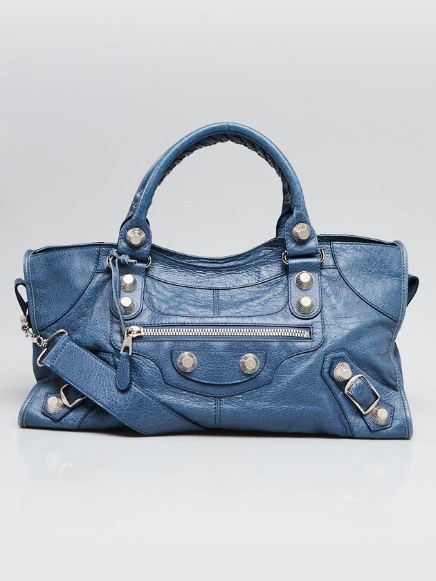 Balenciaga Atlantique Lambskin Leather Giant 21 Silver Part-Time Bag