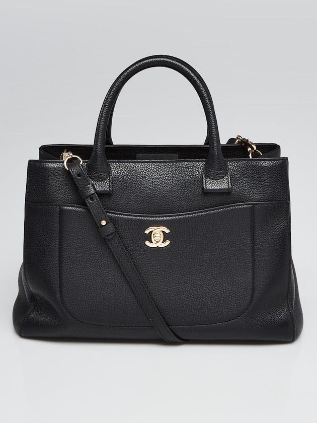Chanel Black Caviar Leather Neo Executive Small Tote Bag