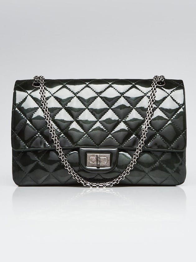 Chanel Green 2.55 Reissue Quilted Classic Patent Leather 227 Jumbo Flap Bag
