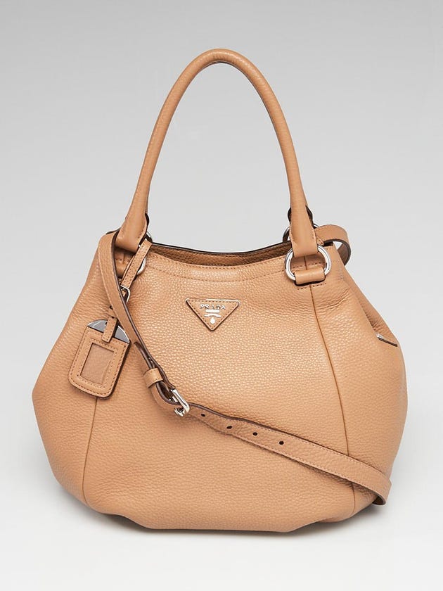 Prada Sesamo Vitello Daino Leather Sacca Top Handle Bag 1BC792