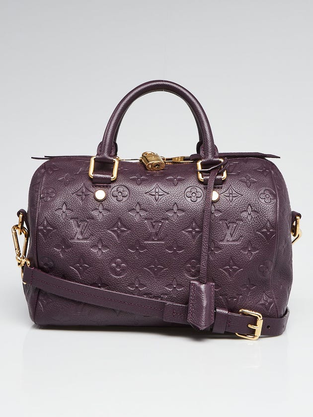 Louis Vuitton Aube Monogram Empreinte Leather Speedy 25 Bandouliere Bag