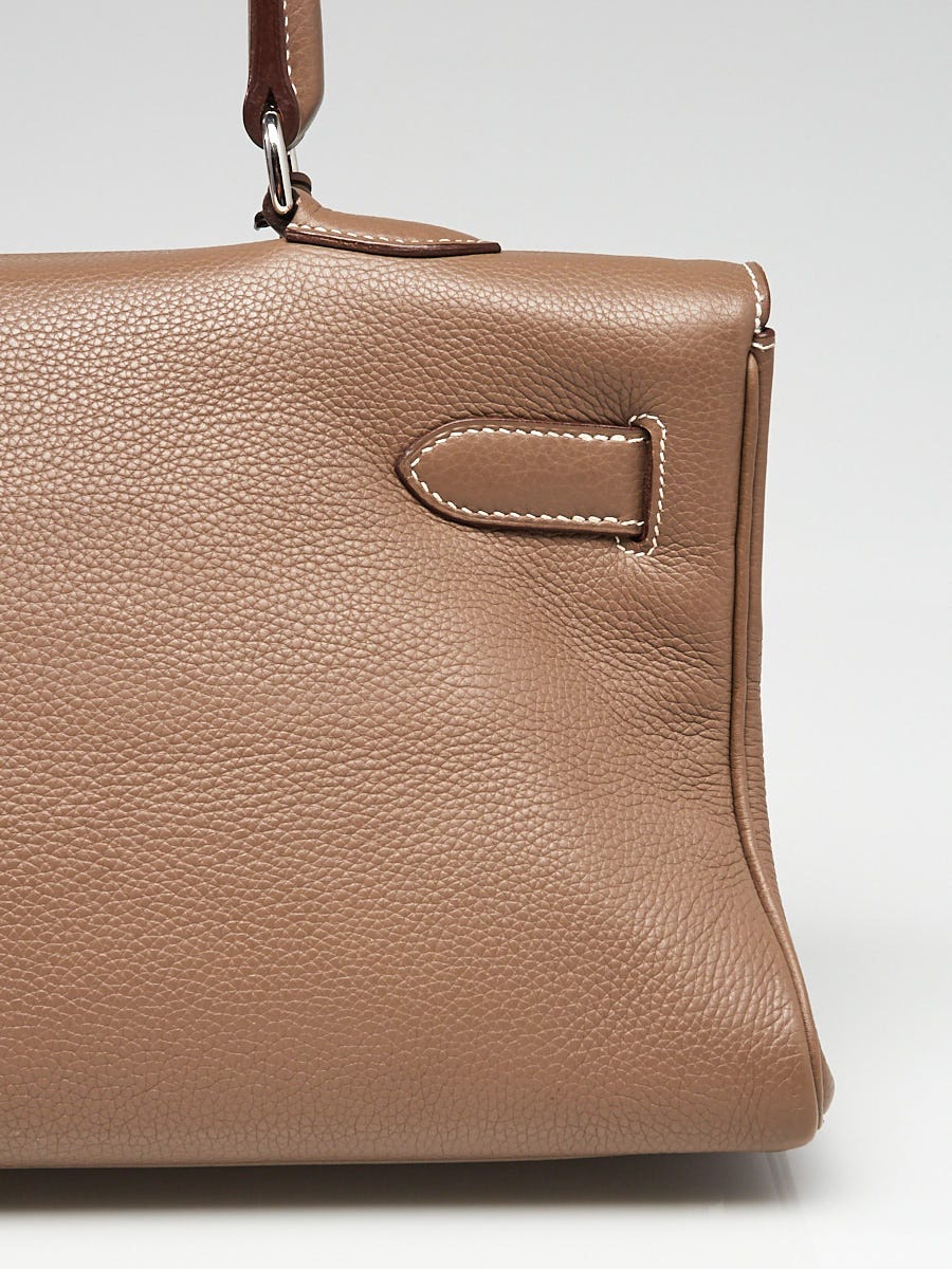 TOGO Leather Designer Tote Bag - Etoupe