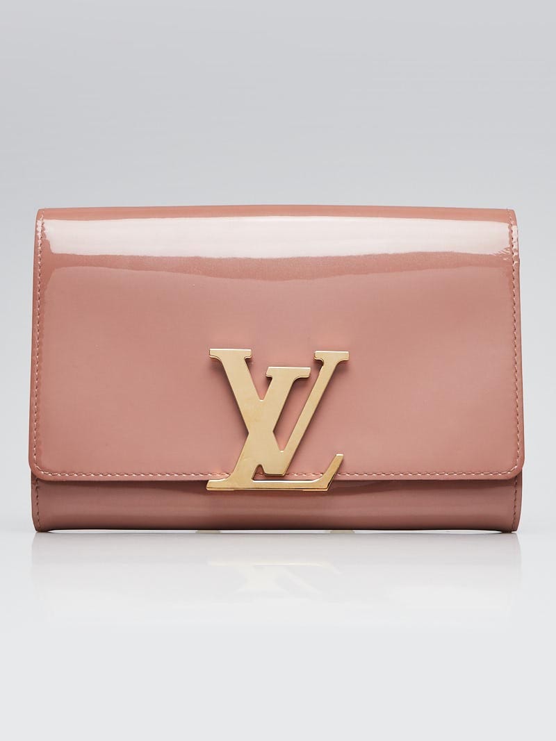 Louis Vuitton Red Vernis Leather Louise Clutch Bag - Yoogi's Closet