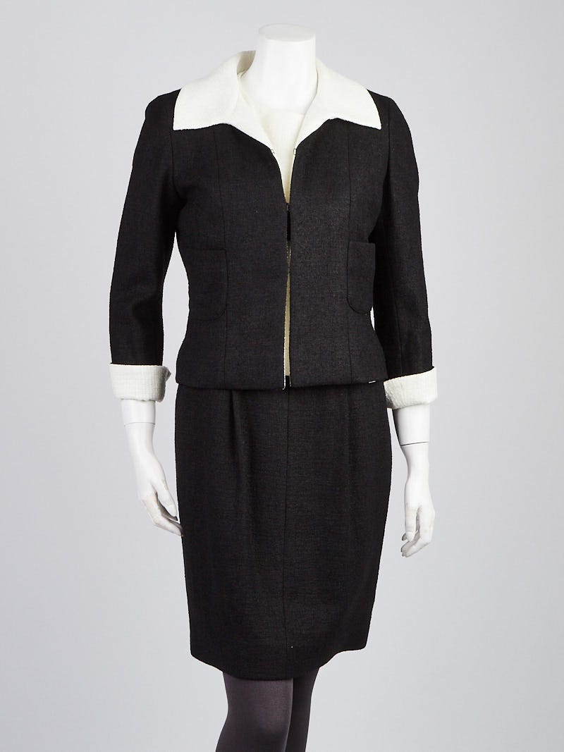 Chanel  Vintage suit Black Wool ref757189  Joli Closet