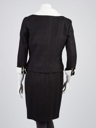 Chanel Red/Grey Tweed Fabric Jacket Size 12/44 - Yoogi's Closet
