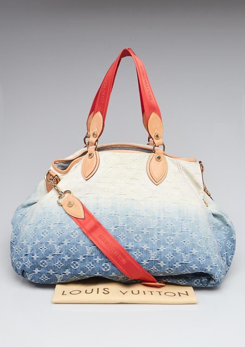 Louis Vuitton Blue Denim Monogram Denim Small Zippy Wallet - Yoogi's Closet