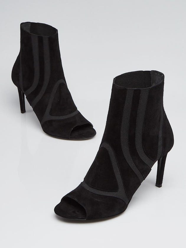 Balenciaga Black Suede Open Toe Boot Size 8.5/39