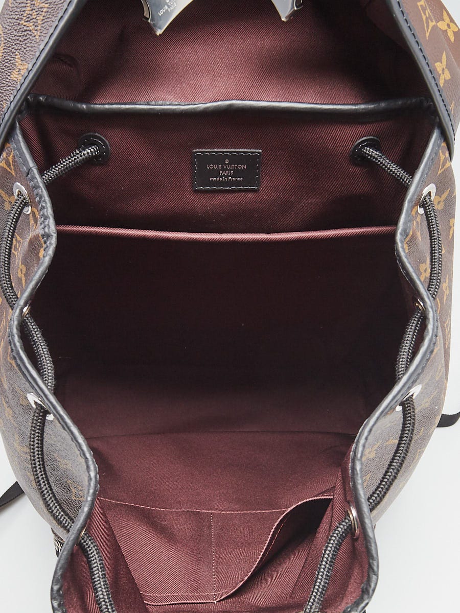 Men's Louis-Vuitton Zack Monogram Macassar Backpack Brown Leather Trim  France