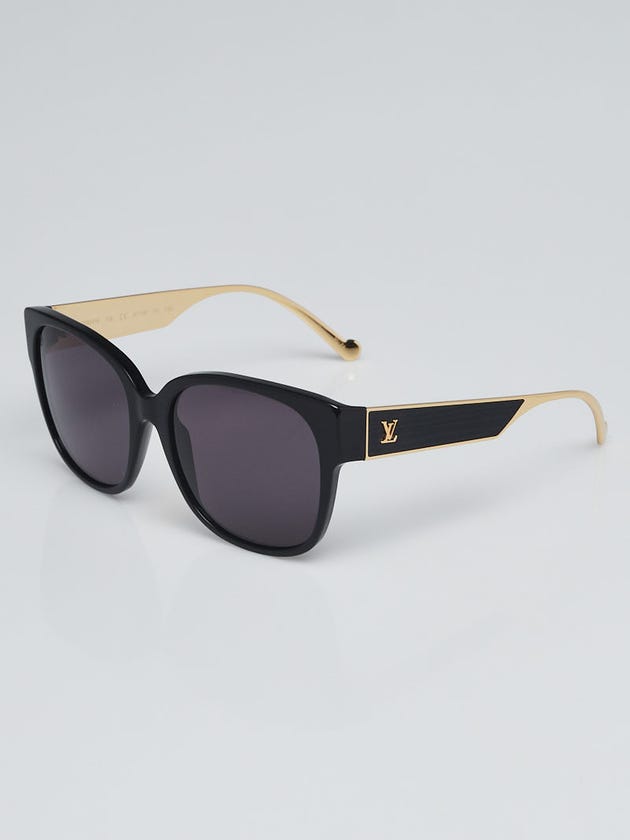 Louis Vuitton Black Acetate and Epi Leather Frame and Tinted Lenses Sunglasses Z0869W