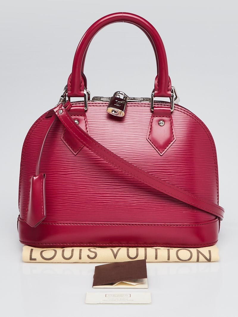 Louis Vuitton Alma pm Epi leather in Fuschia review and what fits