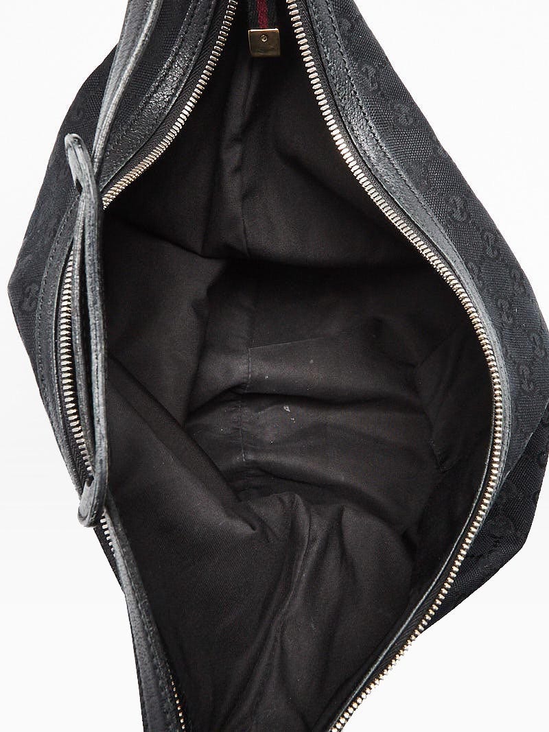 Gucci Black GG Canvas Princy Tote Leather Cloth Pony-style calfskin Cloth  ref.944489 - Joli Closet