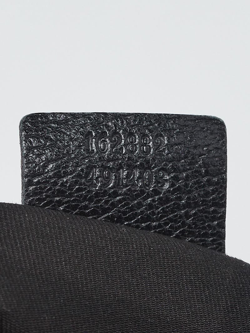 Gucci Black GG Canvas Web Hobo Bag Leather Cloth Pony-style calfskin Cloth  ref.272421 - Joli Closet