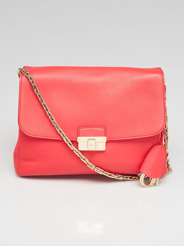 Christian Dior Red Leather Large Diorling Bag