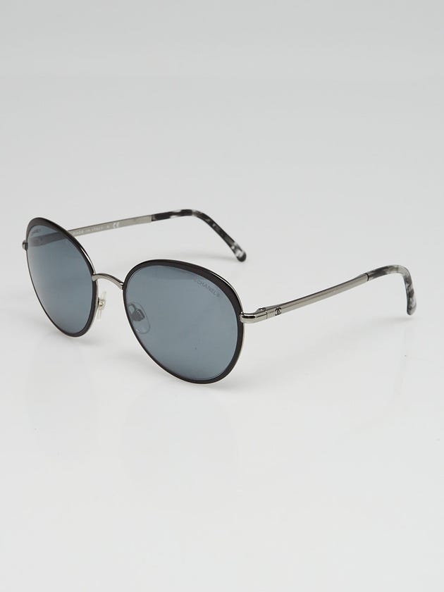 Chanel Black Acetate Round CC Logo Sunglasses-4206