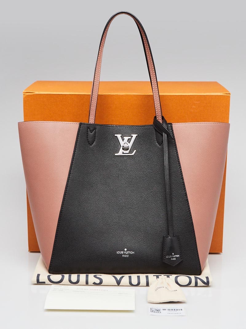 Louis Vuitton Lockme Cabas Tote Noir Rose