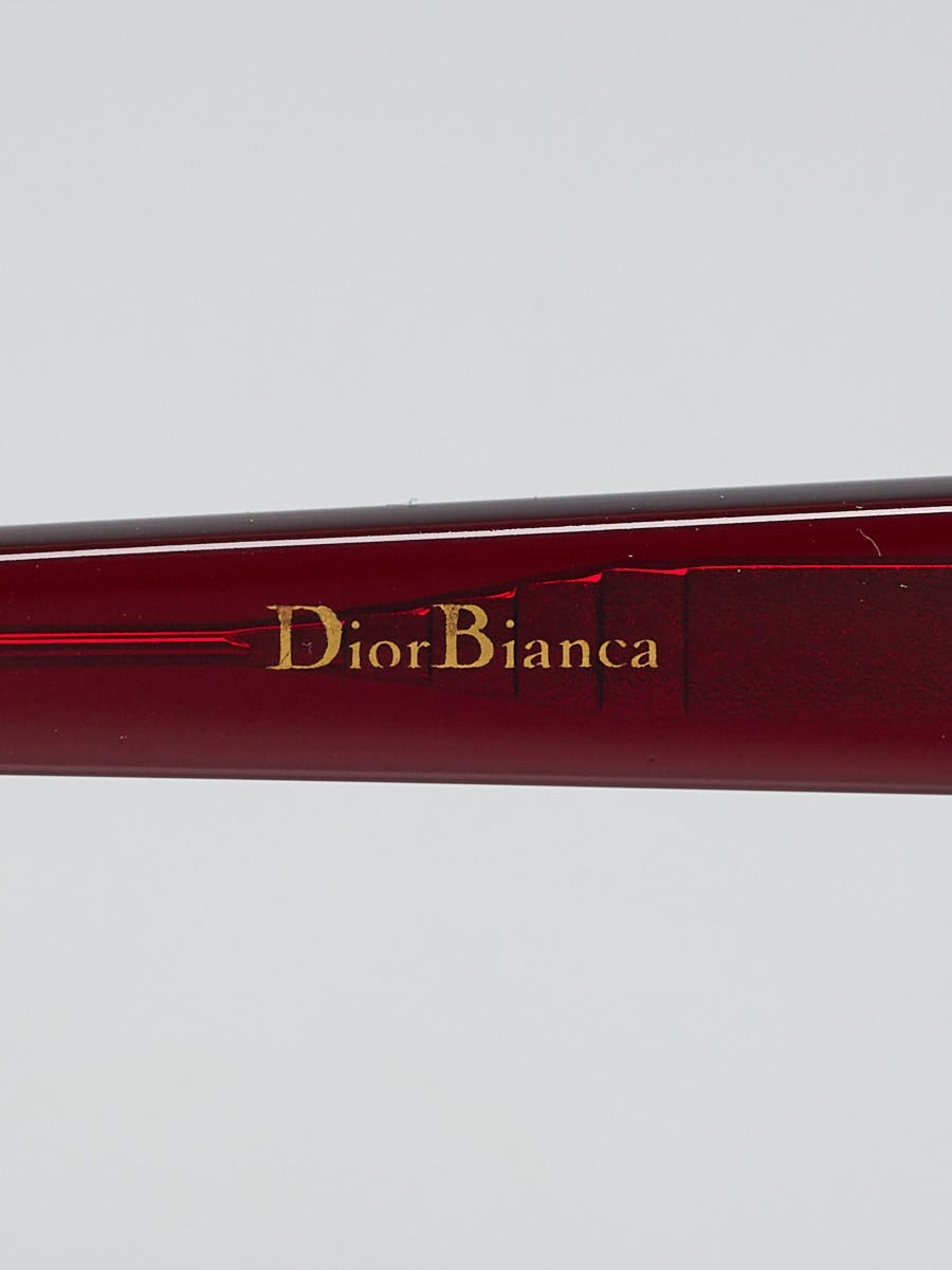 Christian Dior Red Acetate Bianca Sunglasses | Yoogi's Closet