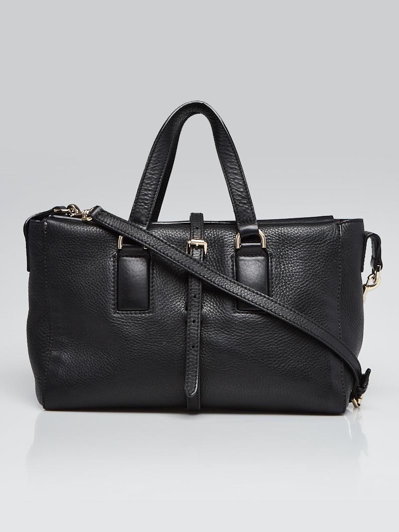 Mulberry Black Pebbled Leather Medium Roxette Bag | Yoogi's