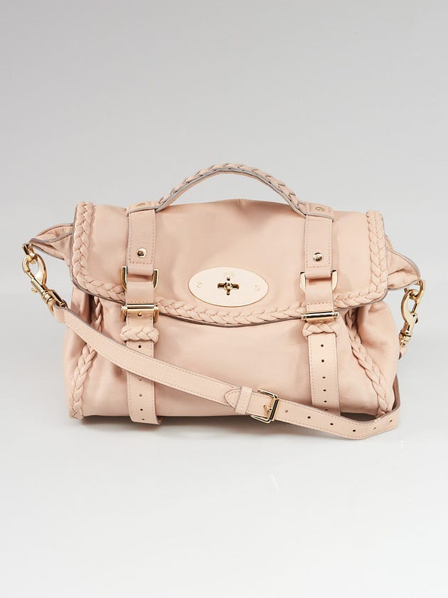 Mulberry Creamy Pink Soft Buffalo Leather Alexa Satchel Bag