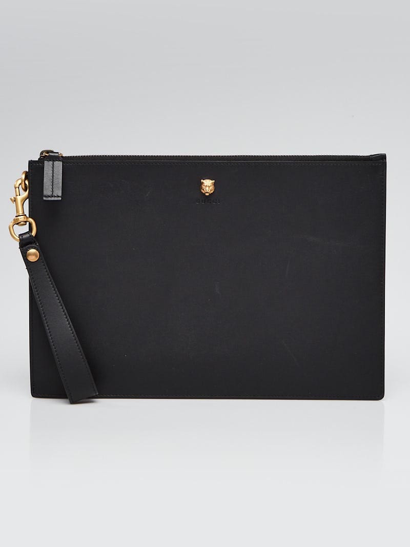 ハンドバッグ Gucci Black Leather Lion Gg Handbag Gucci Lion GG Handbag | Black | FARFETCH