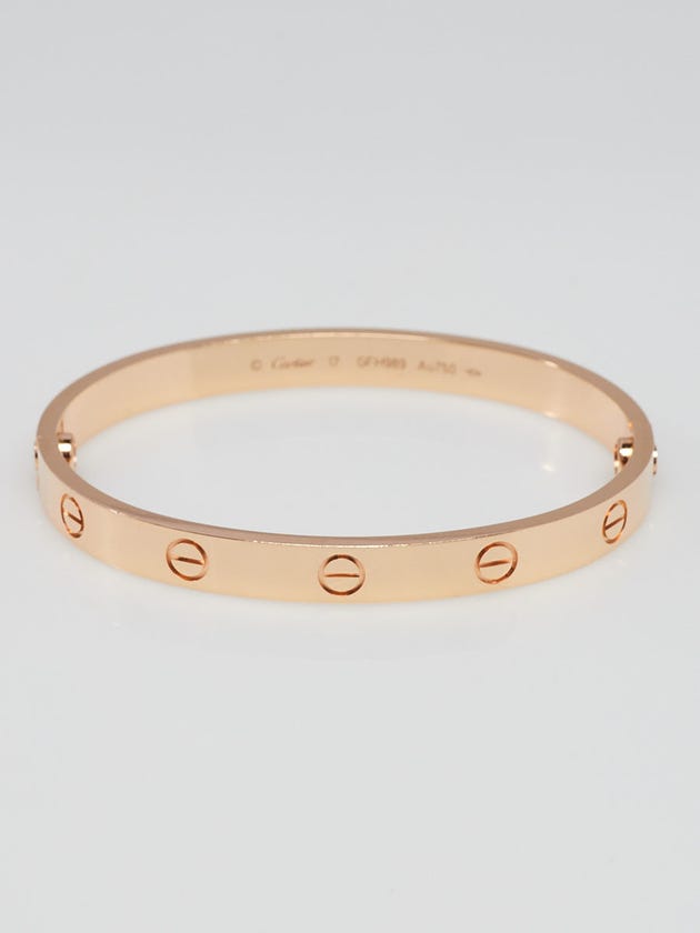 Cartier 18k Pink Gold LOVE Bracelet Size 17