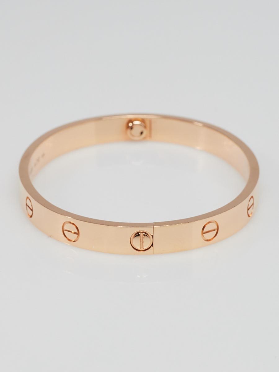 Cartier 18k Pink Gold LOVE Bracelet Size 17 Yoogi s Closet