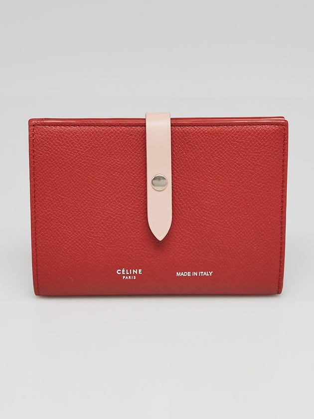 Celine Rust Leather Multifunction Medium Card Case Wallet