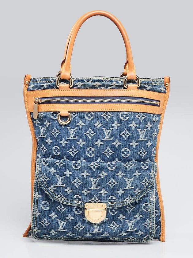 Louis Vuitton Blue Denim Monogram Denim Sac Plat Bag