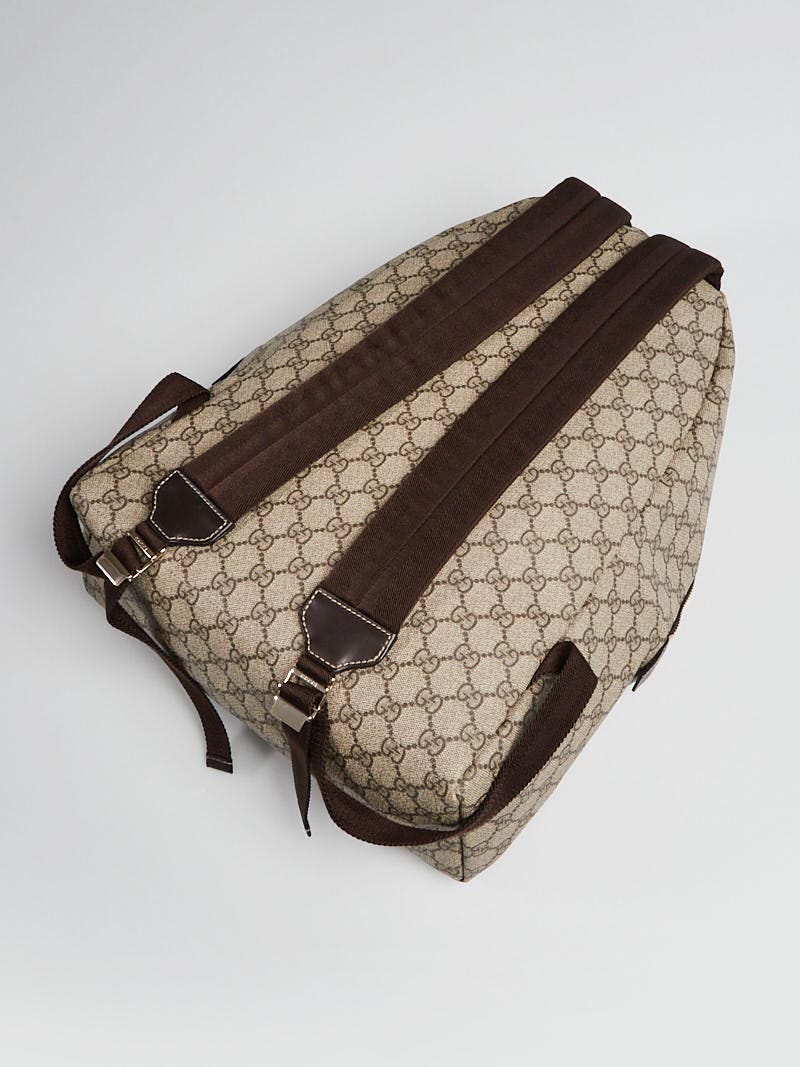 Gucci Beige/Ebony GG Coated Canvas Supreme Backpack Bag | Yoogi's