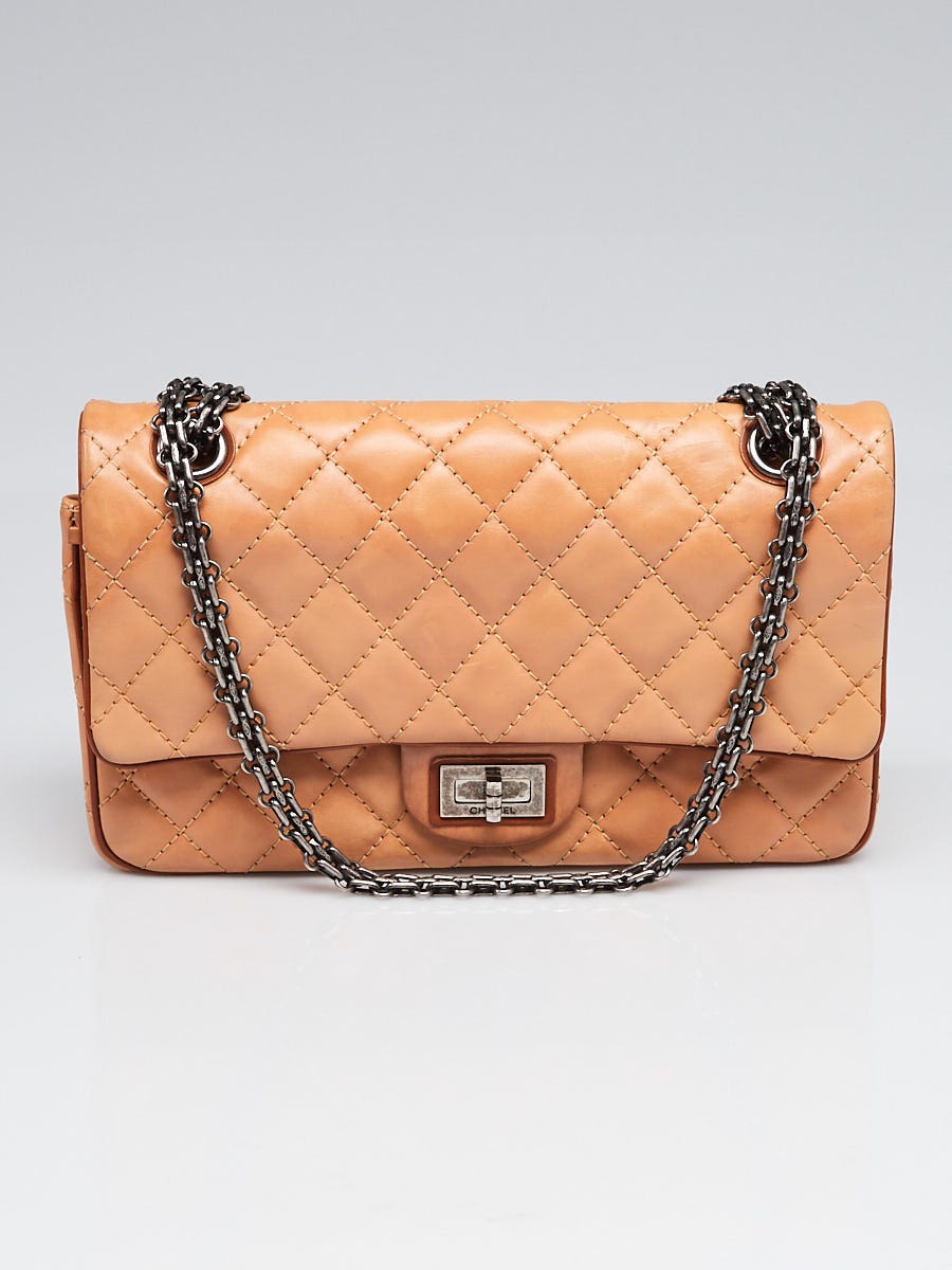 Chanel Beige Two-Tone Reissue 2.55 Quilted Classic Calfskin Leather 225 Flap  Bag - Yoogi's Closet