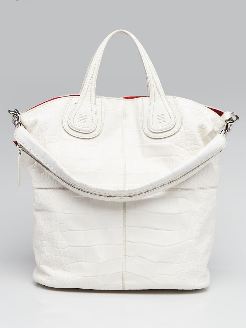 GIVENCHY バック Givenchy Black Croc Embossed Leather Pandora Box Bag