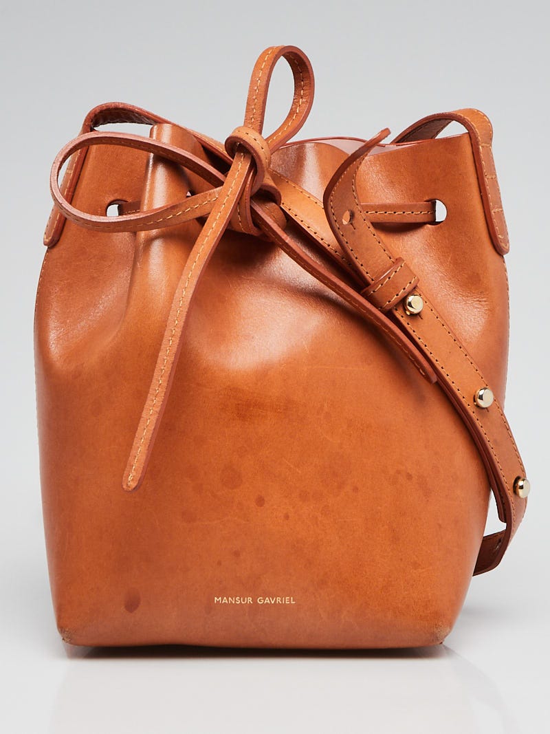 Mansur Gavriel Brown Vegetable Tanned Leather Crossbody Bag - Yoogi's Closet