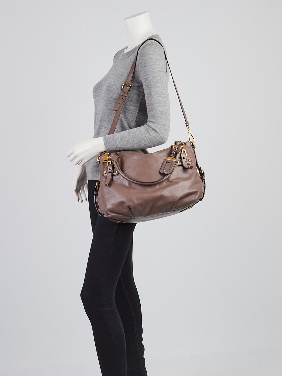 Prada Bambu Soft Calf Leather Satchel Bag BR4281 | Yoogi's