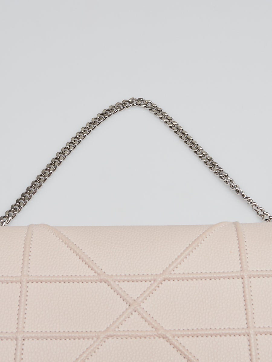 Christian Dior Light Pink Grained Leather Diorama Wallet on Chain Bag -  Yoogi's Closet