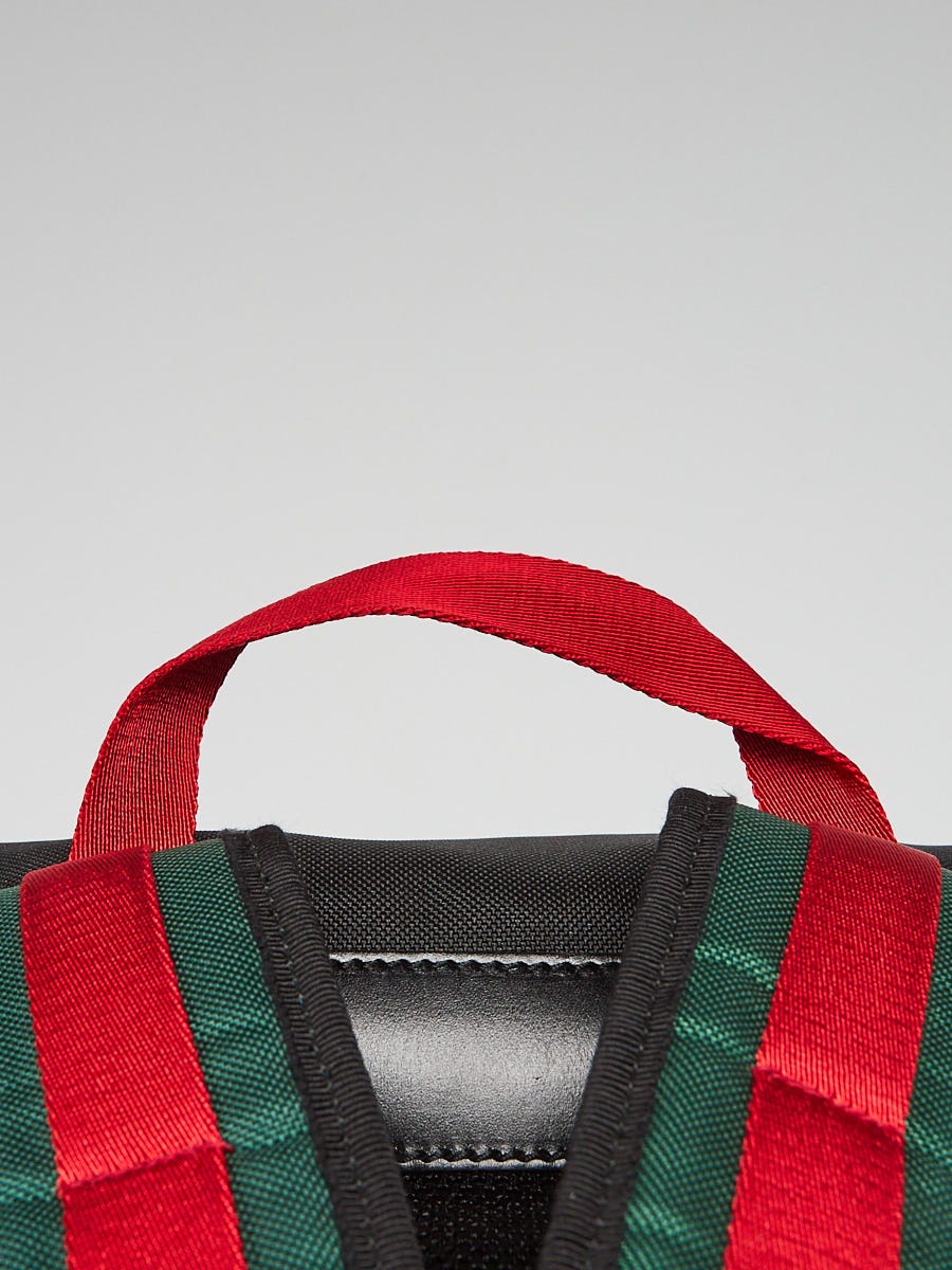 Gucci backpack with outlet red and green straps