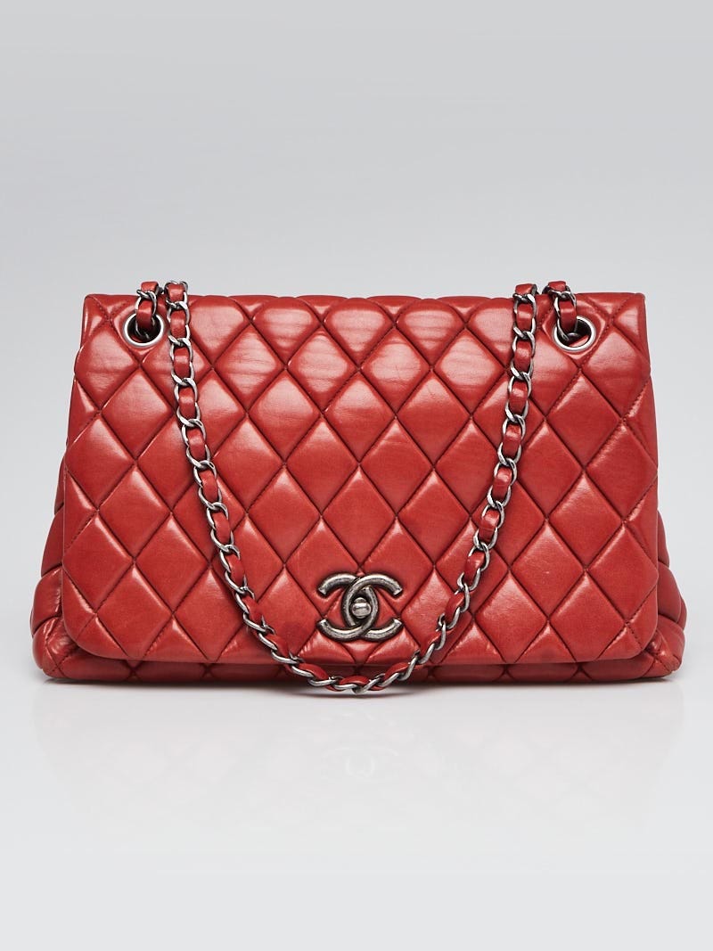 Chanel Quilted Lambskin Leather New Bubble Small Flap Bag