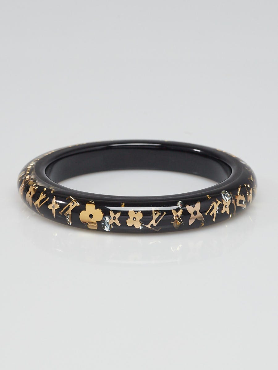 Louis Vuitton Black Monogram Inclusion TPM Bangle Bracelet