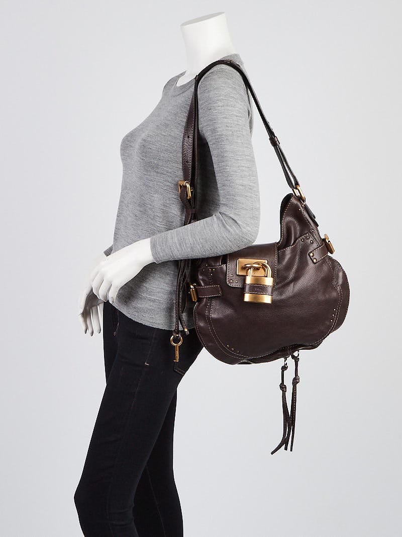 Chloe Brown Pebbled Leather Paddington Hobo Bag Yoogi s Closet